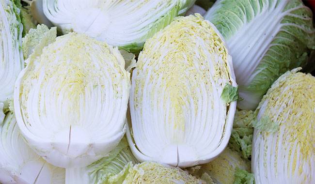 This is chinese cabbage cut in half